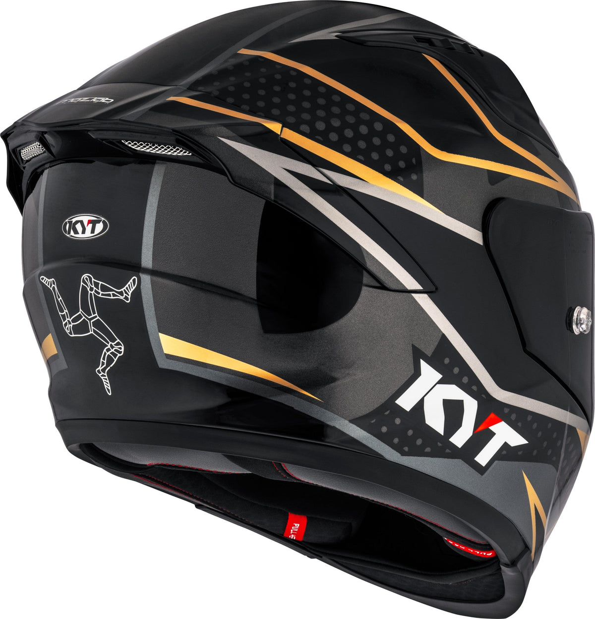 KYT Striker Davo Gloss Black Gold - Helmet