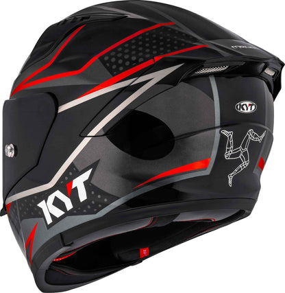 KYT Striker Davo Replica Gloss Black Red Fluro - Helmet
