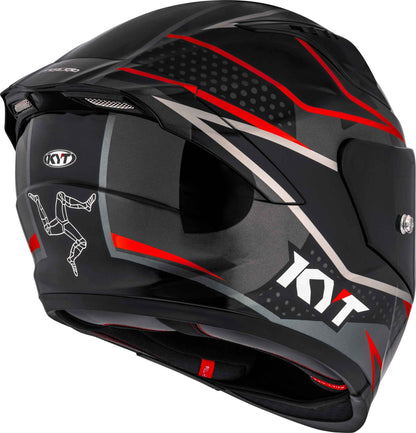 KYT Striker Davo Replica Gloss Black Red Fluro - Helmet