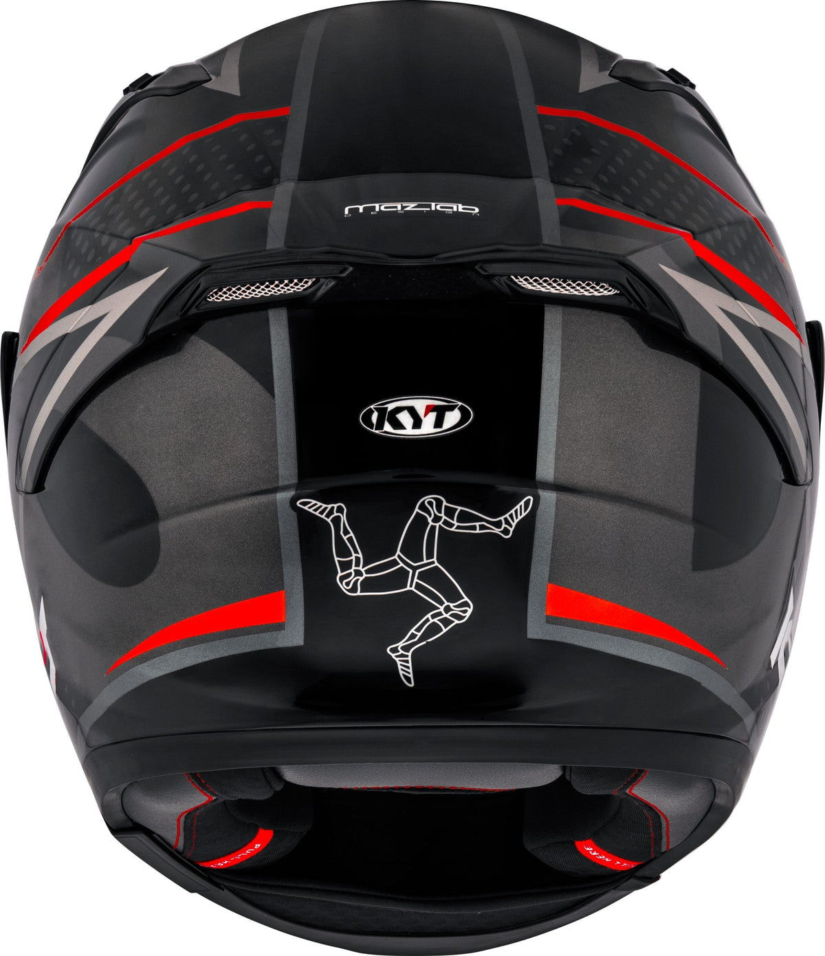 KYT Striker Davo Replica Gloss Black Red Fluro - Helmet