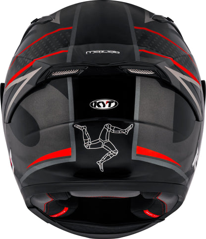 KYT Striker Davo Replica Gloss Black Red Fluro - Helmet