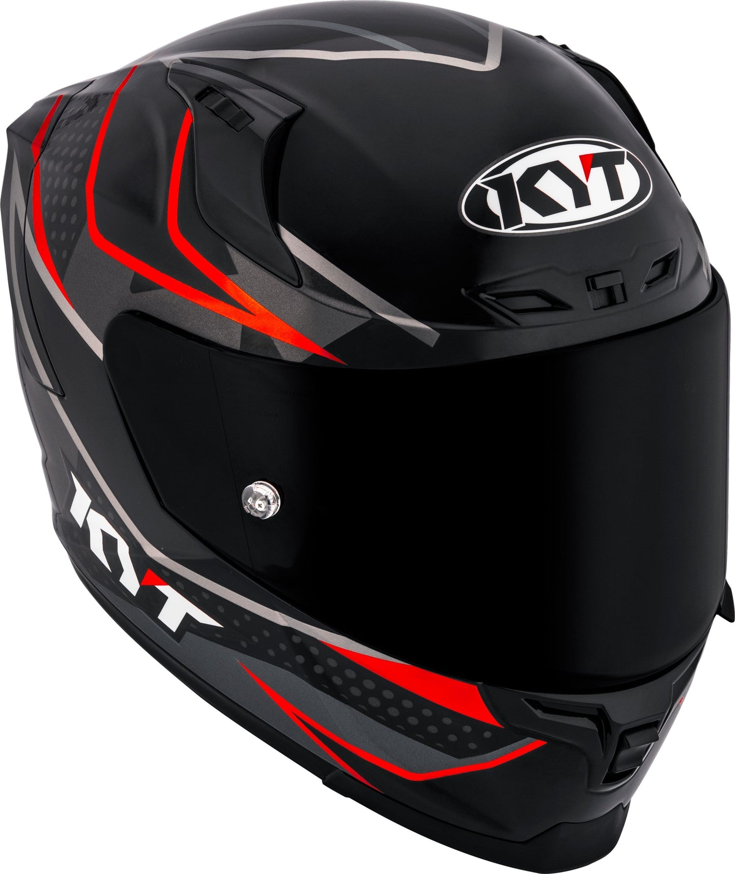 KYT Striker Davo Replica Gloss Black Red Fluro - Helmet