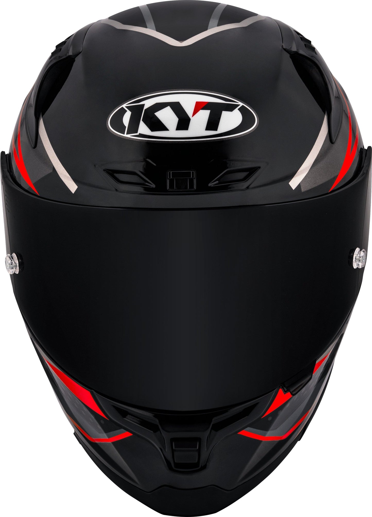 KYT Striker Davo Replica Gloss Black Red Fluro - Helmet