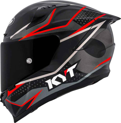 KYT Striker Davo Replica Gloss Black Red Fluro - Helmet