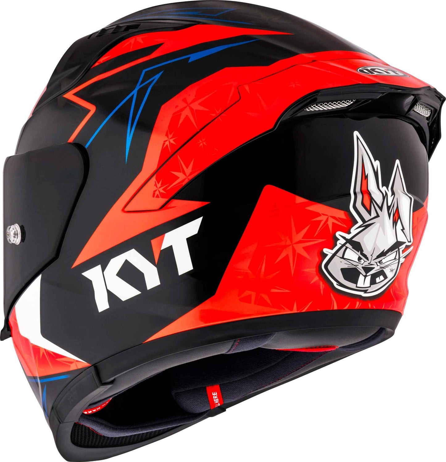 KYT Striker Fernandez Replica Gloss Black Red - Helmet