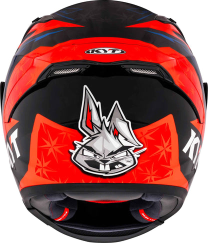 KYT Striker Fernandez Replica Gloss Black Red - Helmet