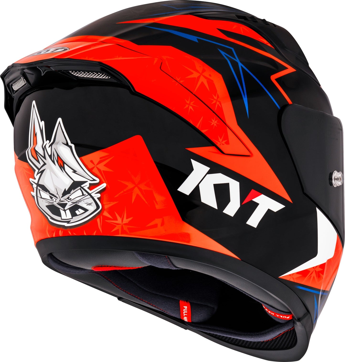KYT Striker Fernandez Replica Gloss Black Red - Helmet