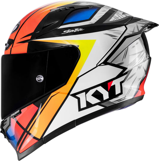 KYT Striker Runs Gloss White - Helmet