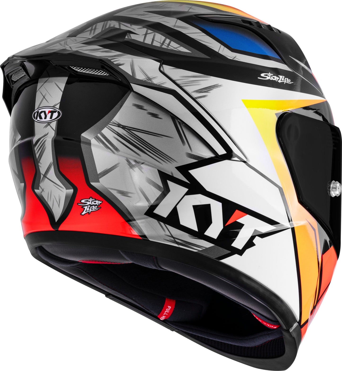 KYT Striker Runs Gloss White - Helmet