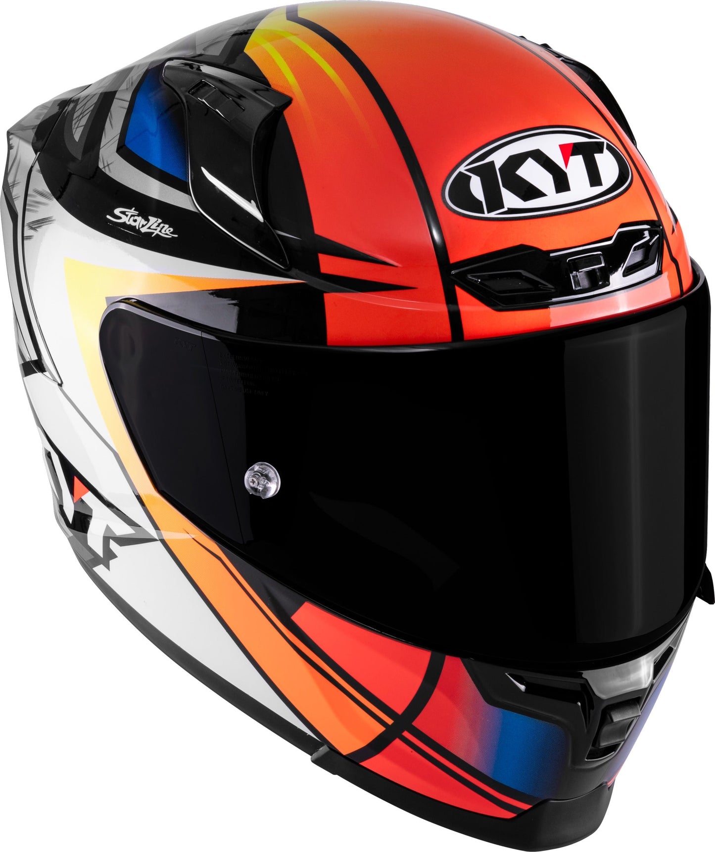 KYT Striker Runs Gloss White - Helmet