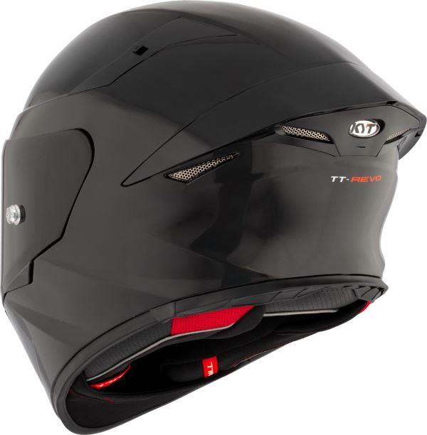 KYT TT Revo Plain Gloss Black Helmet