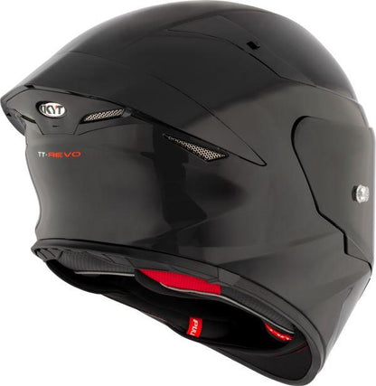 KYT TT Revo Plain Gloss Black Helmet