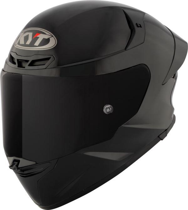 KYT TT Revo Plain Gloss Black Helmet
