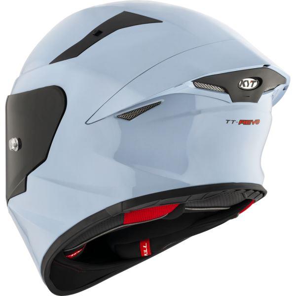 KYT TT Revo Plain Sea Blue Gloss Helmet