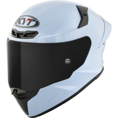 KYT TT Revo Plain Sea Blue Gloss Helmet
