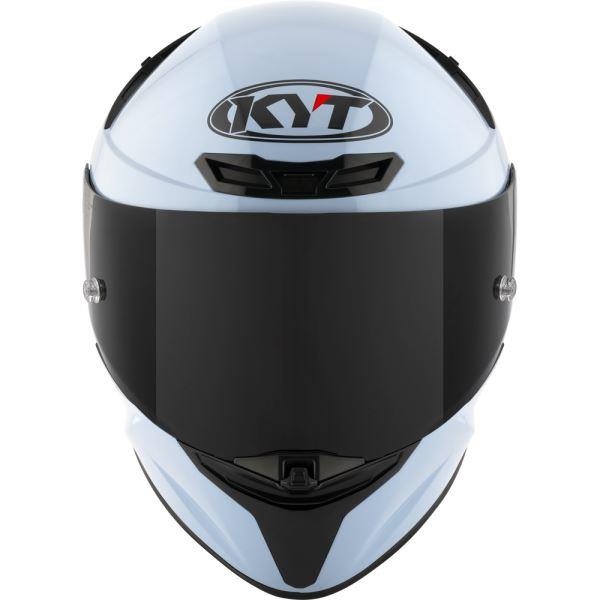 KYT TT Revo Plain Sea Blue Gloss Helmet