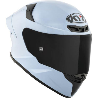 KYT TT Revo Plain Sea Blue Gloss Helmet