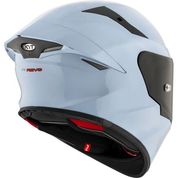 KYT TT Revo Plain Sea Blue Gloss Helmet