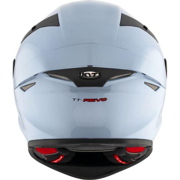 KYT TT Revo Plain Sea Blue Gloss Helmet