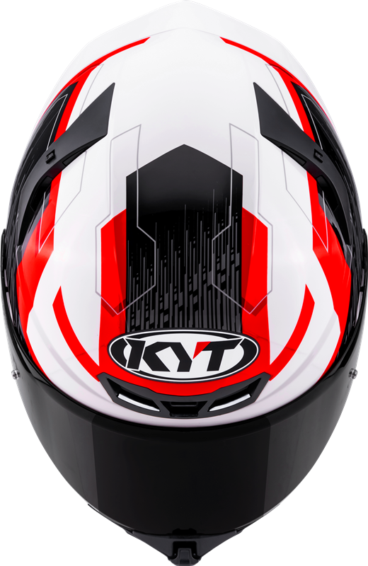 KYT TT Revo Speeding Gloss White Red Helmet