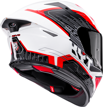 KYT TT Revo Speeding Gloss White Red Helmet