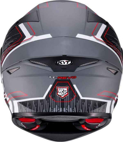 KYT TT Revo Speeding Matt GRL Grey Red Helmet