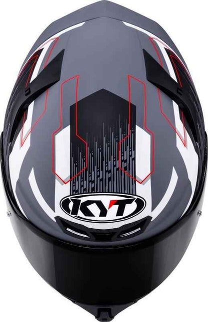KYT TT Revo Speeding Matt GRL Grey Red Helmet