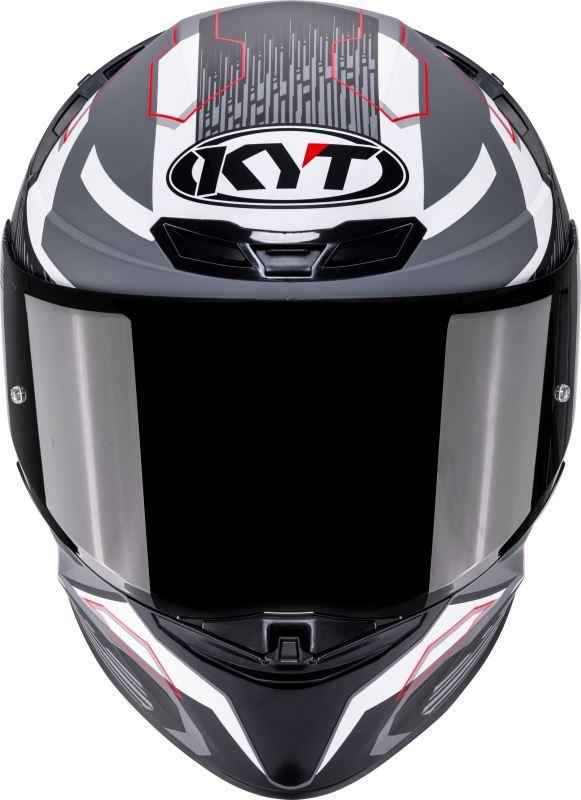 KYT TT Revo Speeding Matt GRL Grey Red Helmet