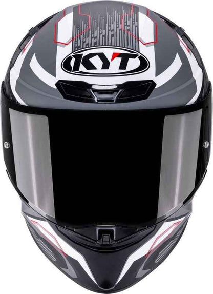 KYT TT Revo Speeding Matt GRL Grey Red Helmet