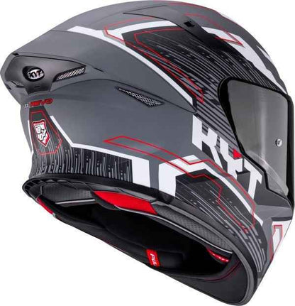 KYT TT Revo Speeding Matt GRL Grey Red Helmet