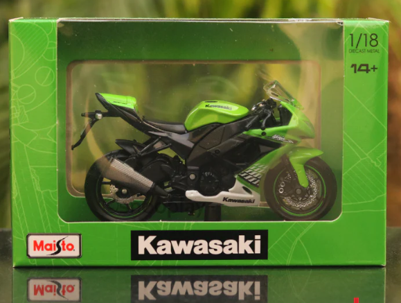 Maisto 1:18 Kawasaki Ninja ZX-10R Motorcycle Bike Model New In Box | UK - Foto 6