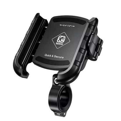 Kewig Anti-vibration Damper Motorcycle Phone Holder Suitable phone size3.5-7.0 inch cell phone Fit the bar diameter22mm-32mm (Without Charger) (M8SP-J)