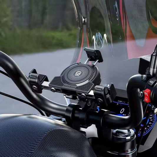 Kewig Motorcycle phone holder Waterproof Anti vibration Damper + safe lock (Without Charger) (M27-C1)