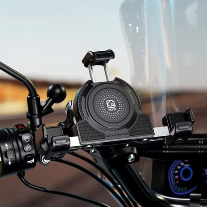 Kewig Motorcycle phone holder Waterproof Anti vibration Damper + safe lock (Without Charger) (M27-C1)