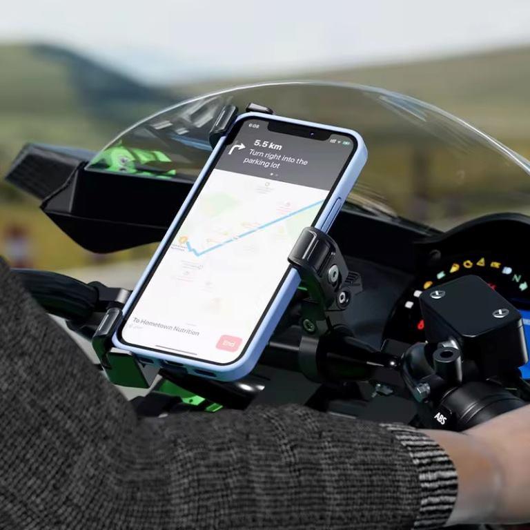 Kewig Motorcycle phone holder Waterproof Anti vibration Damper + safe lock (Without Charger) (M27-C1)