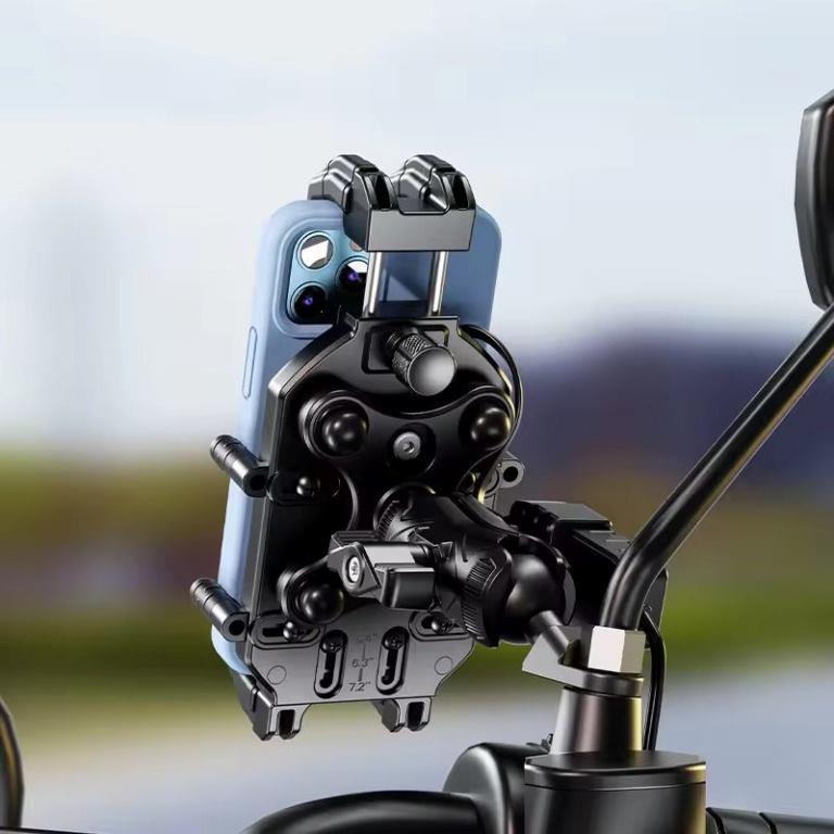 Kewig dual port Charging Waterproof Motorcycle Mobile Phone Holder (Without Charger) (M25-1)