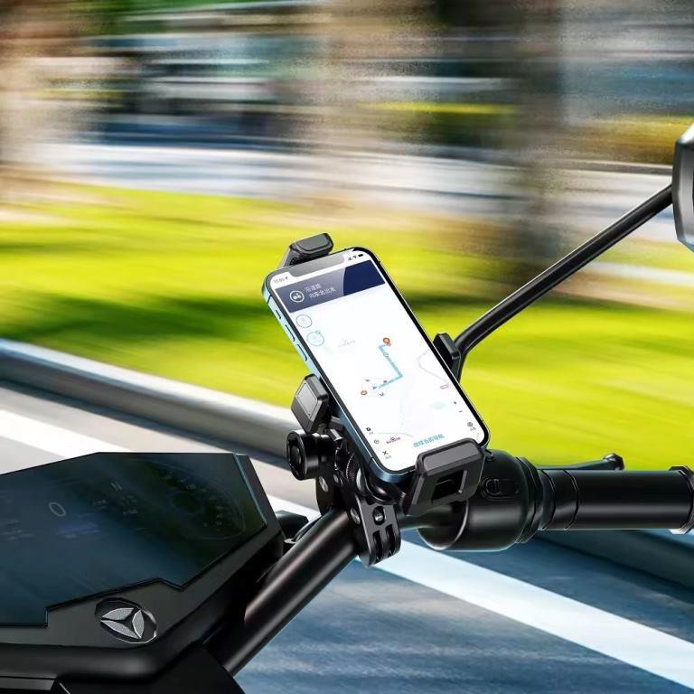 Kewig dual port Charging Waterproof Motorcycle Mobile Phone Holder (Without Charger) (M25-1)