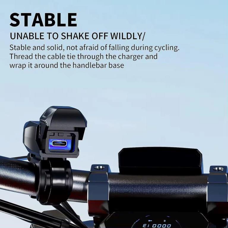 Kewig motorcycle changed to USB Super fast charge waterproof Input voltagedc12-24v Output voltage36v (C Charger) (B10-C)