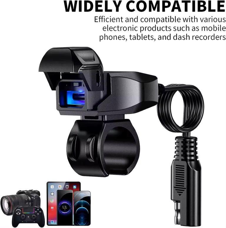 Kewig motorcycle changed to USB Super fast charge waterproof Input voltage:dc12-24v Output voltage:36v (C Charger) (B10-C)