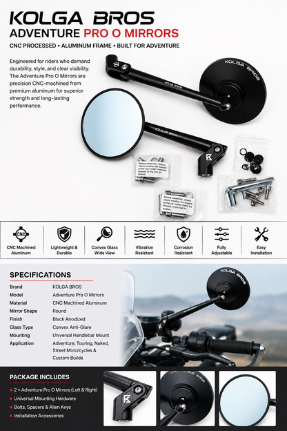 Kolga Bros Adventure Pro O Mirrors (KBMM-04)