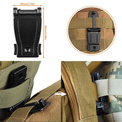 Kolga Bros Molle Attachments Kit -D-Ring Locking Gear Clip Molle Accessories Kit of 32Attachments for Webbing Strap Tactical Backpack
