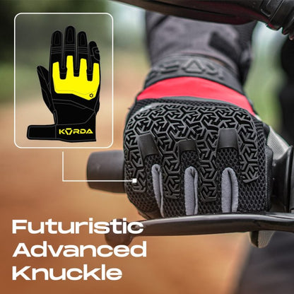 Korda Adventure Riding Gloves - Fluorescent Yellow