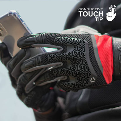 Korda Adventure Riding Gloves - Red - Riders Junction