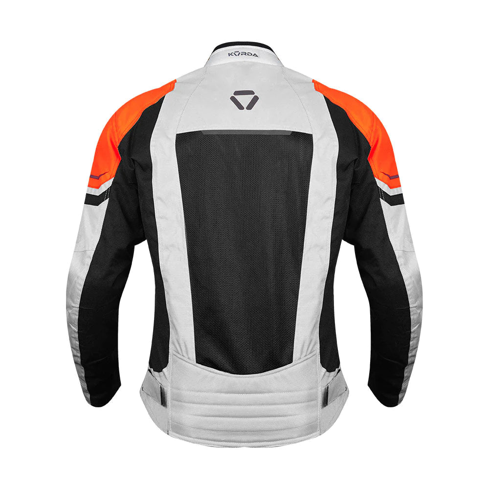 Korda Edge Riding Jacket - Light Grey & Orange