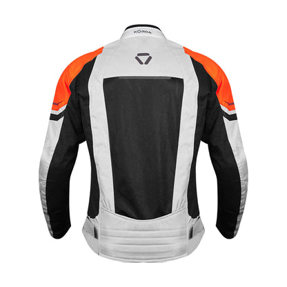 Korda Edge Riding Jacket - Light Grey & Orange