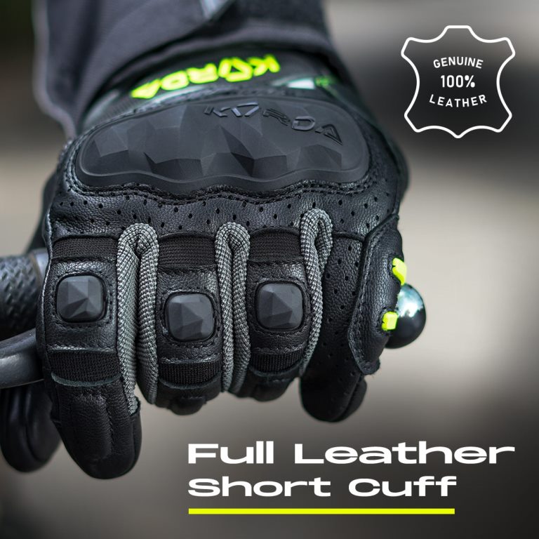 Korda Guard Semi Gauntlet Riding Gloves - Black