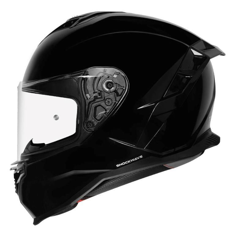 Korda Shockwave Solid Gloss Helmet - Gloss Black - Riders Junction