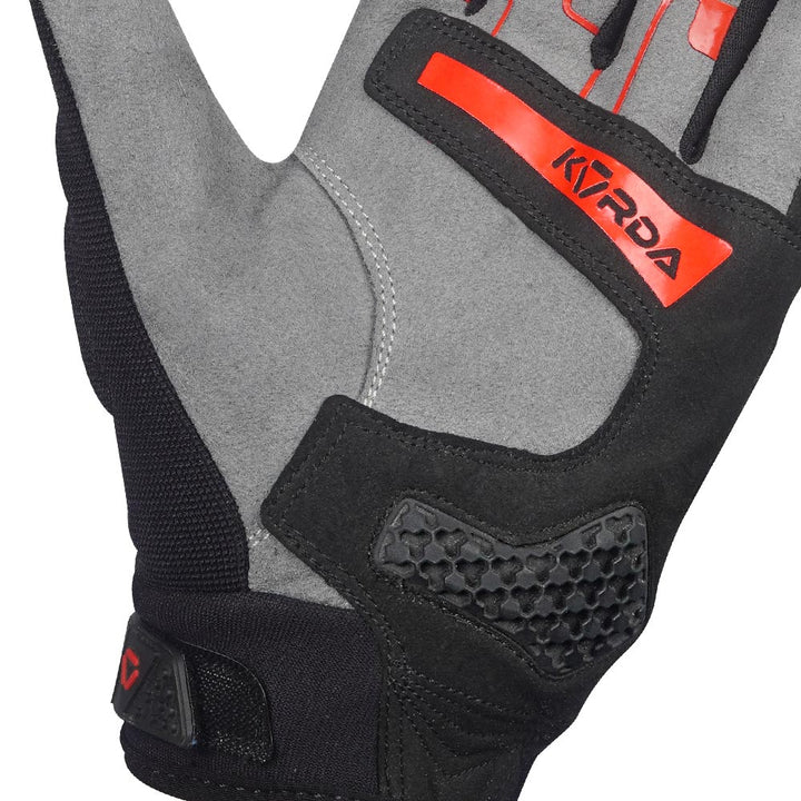 Korda Stunt Short Cuff Riding Gloves - Red