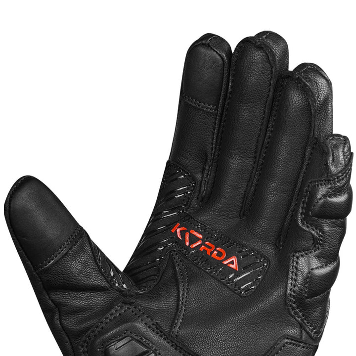 Korda Track Full Gauntlet Riding Gloves - Black