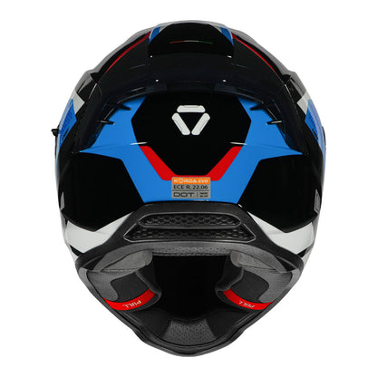 Korda Evo Chief Gloss Black/Blue Full Face - Helmet